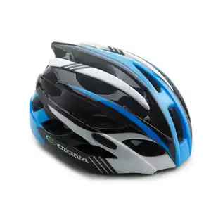 Спортивный шлем Cigna WT-016 чёрный/синий/белый, L ( 57-61см)