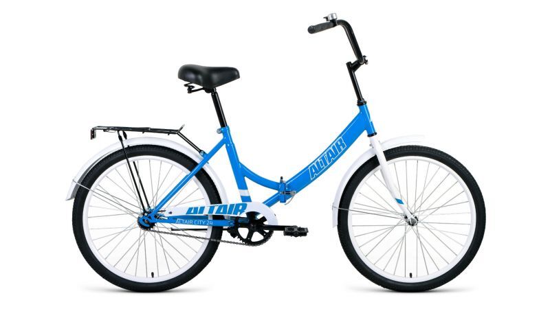 Велосипед ALTAIR City 24 (16, голубой/белый, 2021)