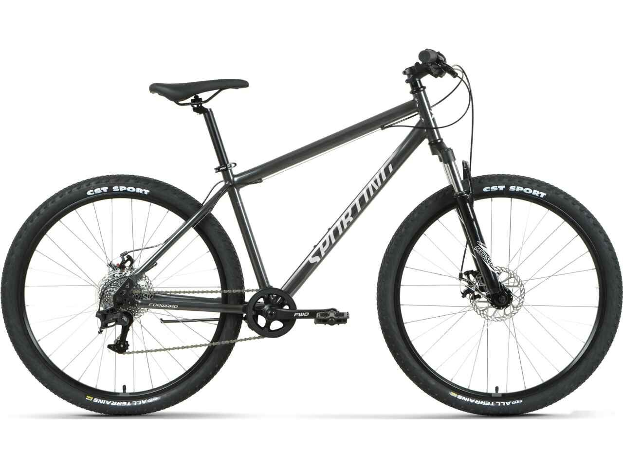 Велосипед Forward Sporting 27.5 2.3 D р.19 2022 (черный/белый)
