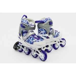 Роликовые коньки Calambus Jenny Sum (р. 30-33, белый/фиолетовый)