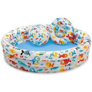 Бассейн INTEX Рыбки 132x28 59469 мяч/круг Бассейн INTEX Рыбки 132x28 59469 мяч/круг