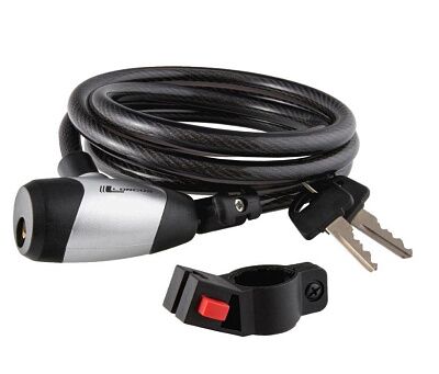 Велозамок Longus 180 см 3550004 (серебристый/черный)