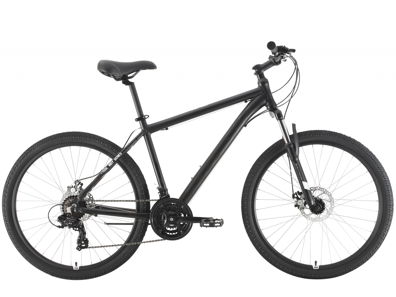 Велосипед Stark Indy 26.1 D Shimano (20, черный/серый, 2022)