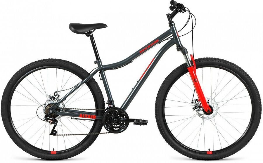 Велосипед ALTAIR MTB HT 29 2.0 disc (21, серый/красный, 2021)