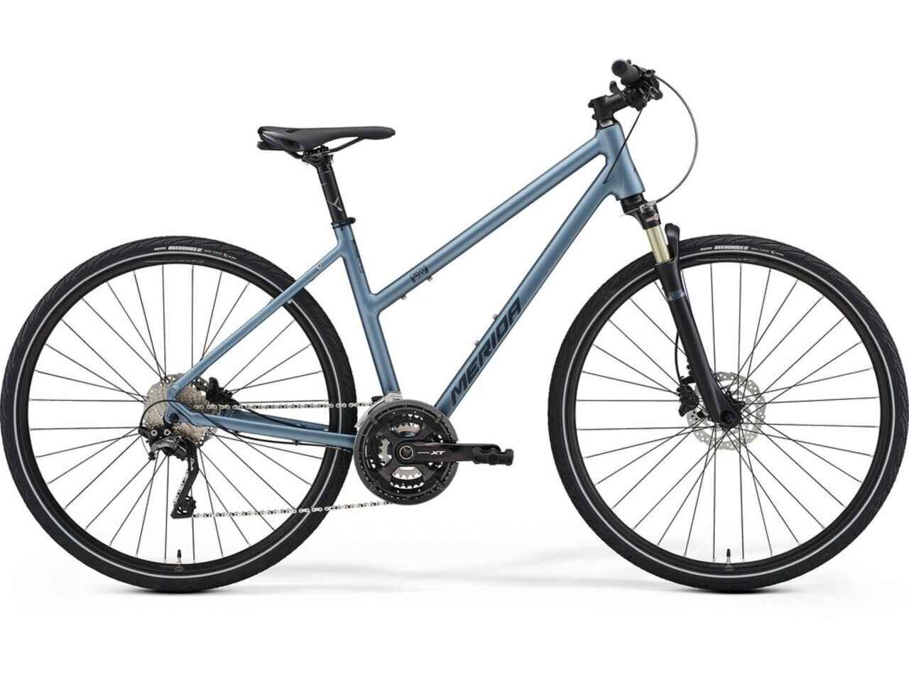 Велосипед Merida Crossway XT Edition Lady (M, MattSteelBlue/DarkBlue, 2020)