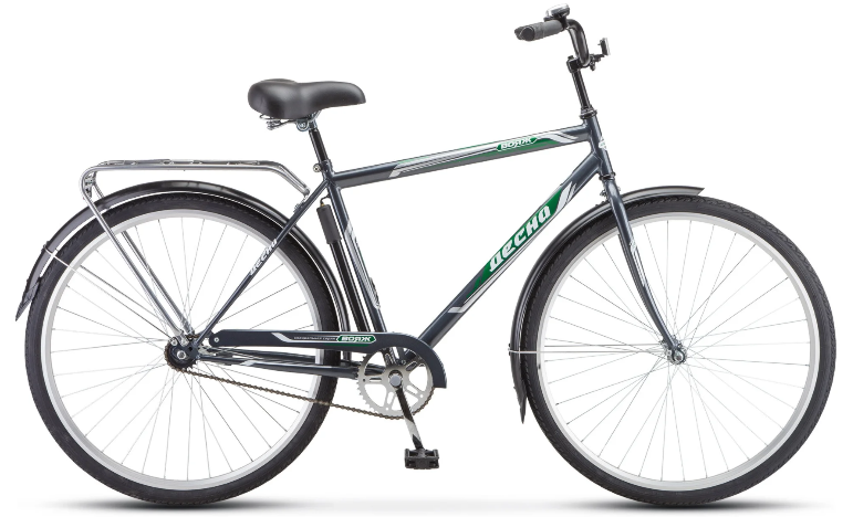 Велосипед Десна Вояж Gent 28 Z010 (20, серый/зеленый, 2021)