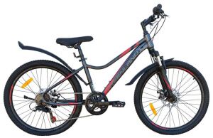 Велосипед GreenLand FORMULA 24 7S SUS (14, серый/красный) Велосипед GreenLand FORMULA 24 7S SUS (14, серый/красный)