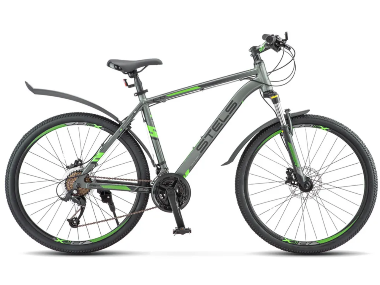 Велосипед Stels Navigator 640 D 26 V010 (19, антрацитовый/зеленый)