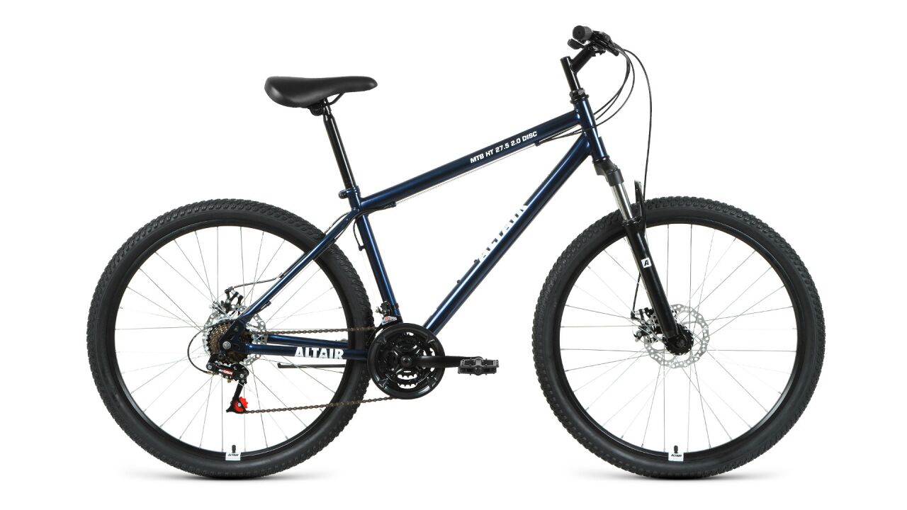 Велосипед ALTAIR MTB HT 27.5 2.0 disc (19, темно-синий/белый, 2021)