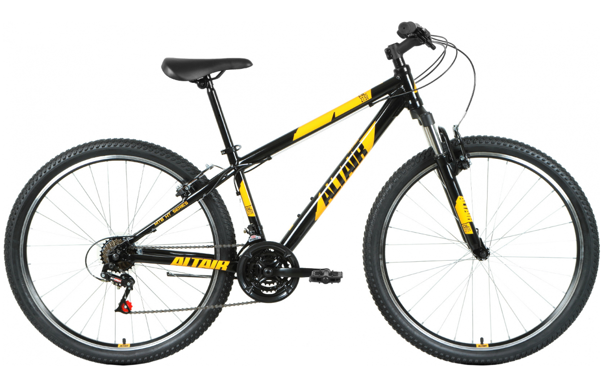 Велосипед ALTAIR 27.5 V (15, черный/оранжевый, 2021)