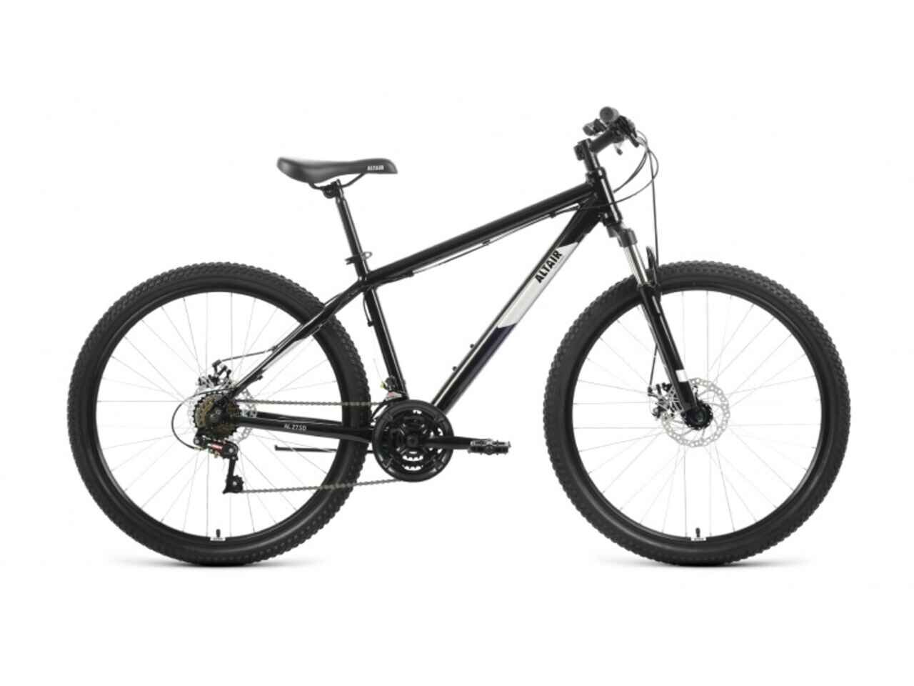 Велосипед ALTAIR AL 27.5 D (17, черный/серебристый, 2022)