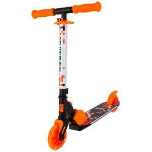 Двухколесный детский самокат Techteam Rainbow 125 (черный/оранжевый)