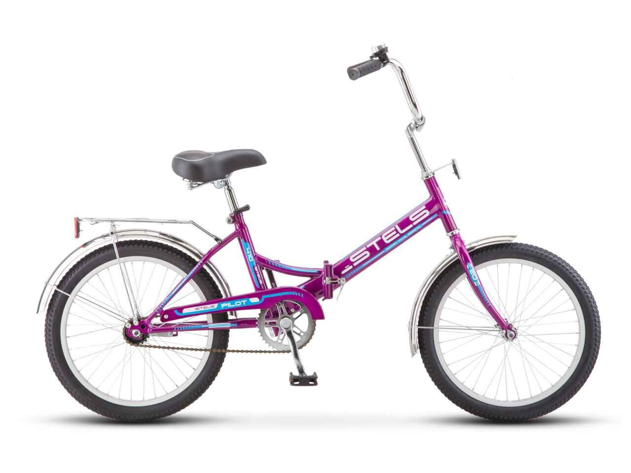 Велосипед Stels Pilot 410 20 Z011 (13.5, фиолетовый/голубой, 2021)