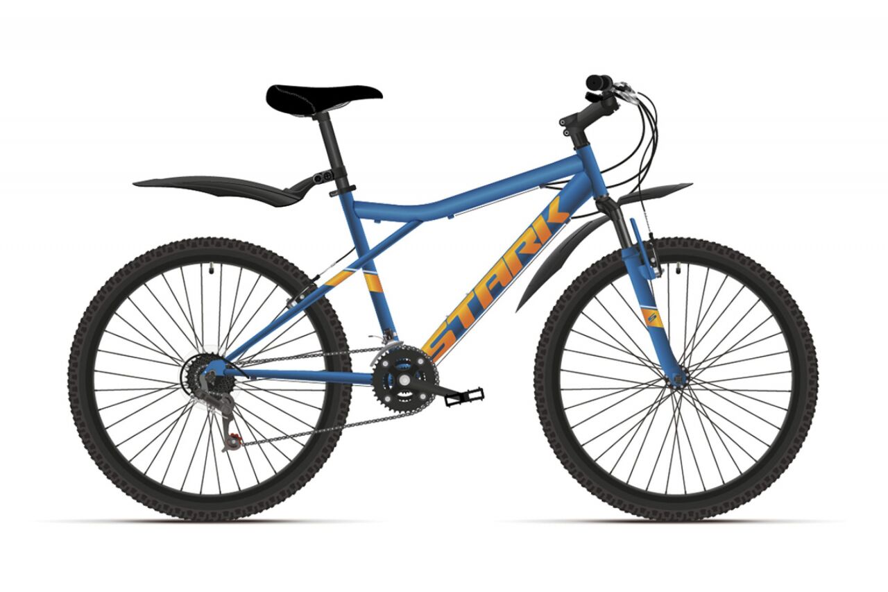 Велосипед Stark Slash 26.1 D (14.5, синий/оранжевый, 2021)