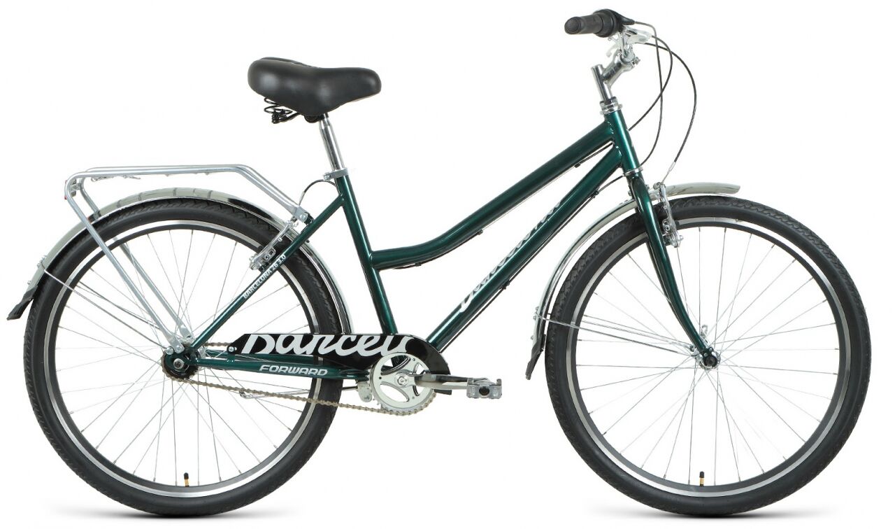 Велосипед Forward Barcelona 26 3.0 (17, зеленый/серебристый, 2021)