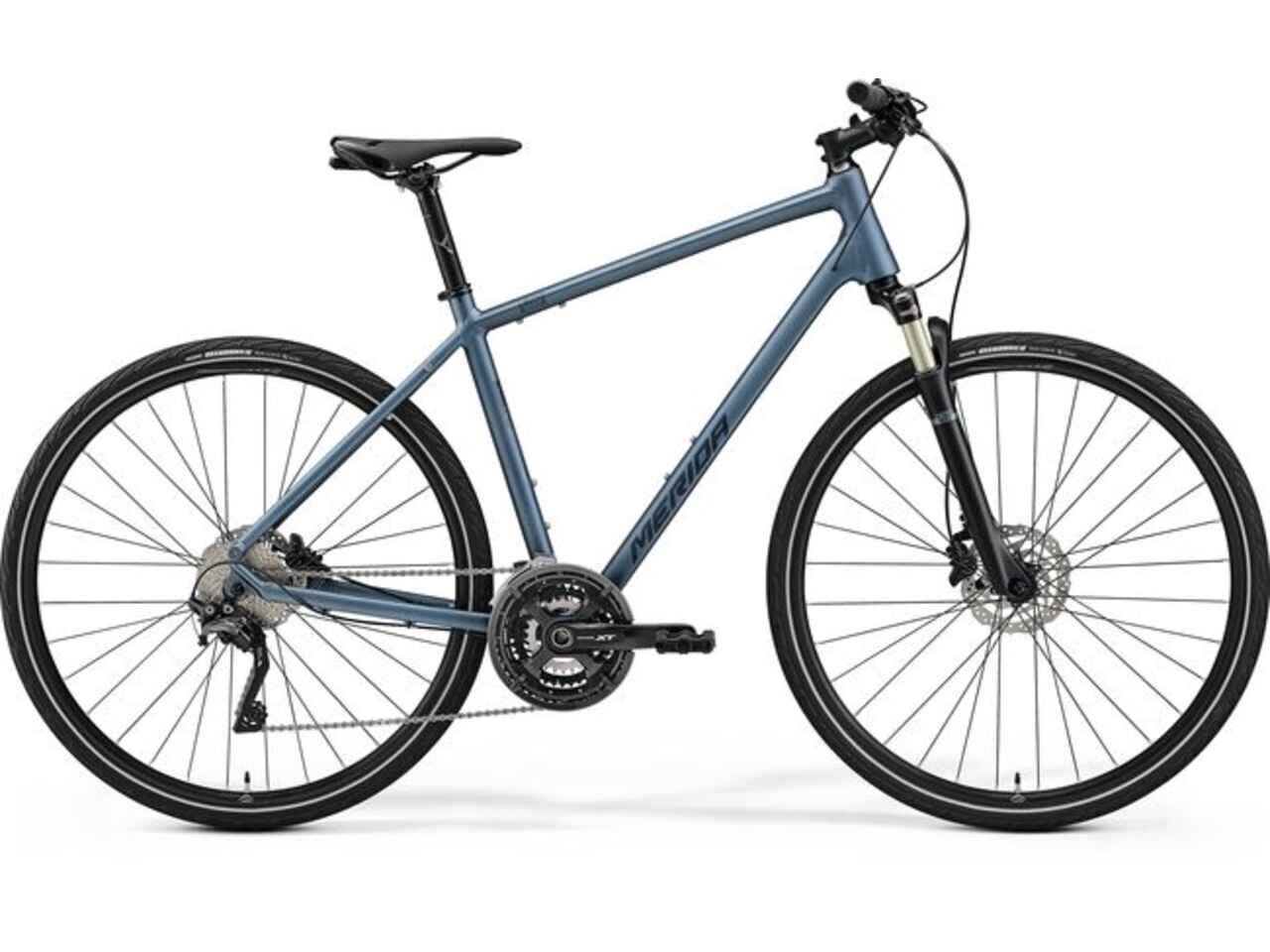 Велосипед Merida Crossway 50 (XL/59cm, MattSteelBlue/DarkBlue, 2023)