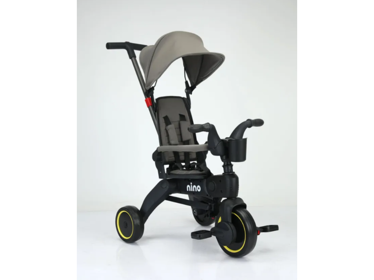 Трехколесный велосипед с ручкой Nino KS-1688 (серый) Трехколесный велосипед с ручкой Nino KS-1688 (серый)