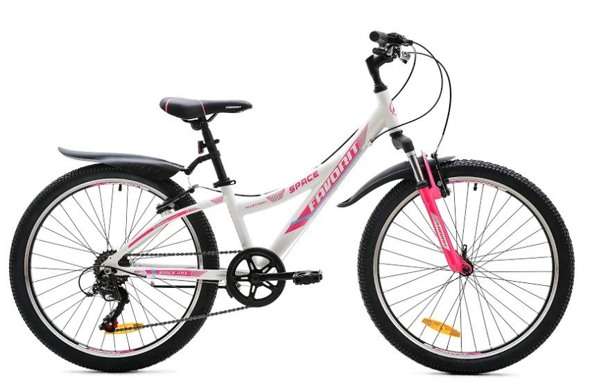 Велосипед Favorit Space 24 V (11, белый/розовый, 2020)