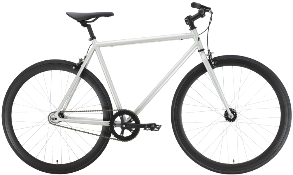 Велосипед Black One Urban 700 28 (23, серебристый/черный, 2021)