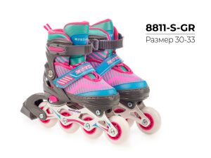 Роликовые коньки Favorit 8811-S-GR (р. 30-33) Роликовые коньки Favorit 8811-S-GR (р. 30-33)