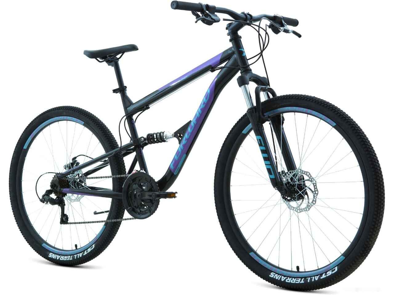 Велосипед Forward Raptor 27.5 2.0 disc р.16 2022 (черный/фиолетовый)