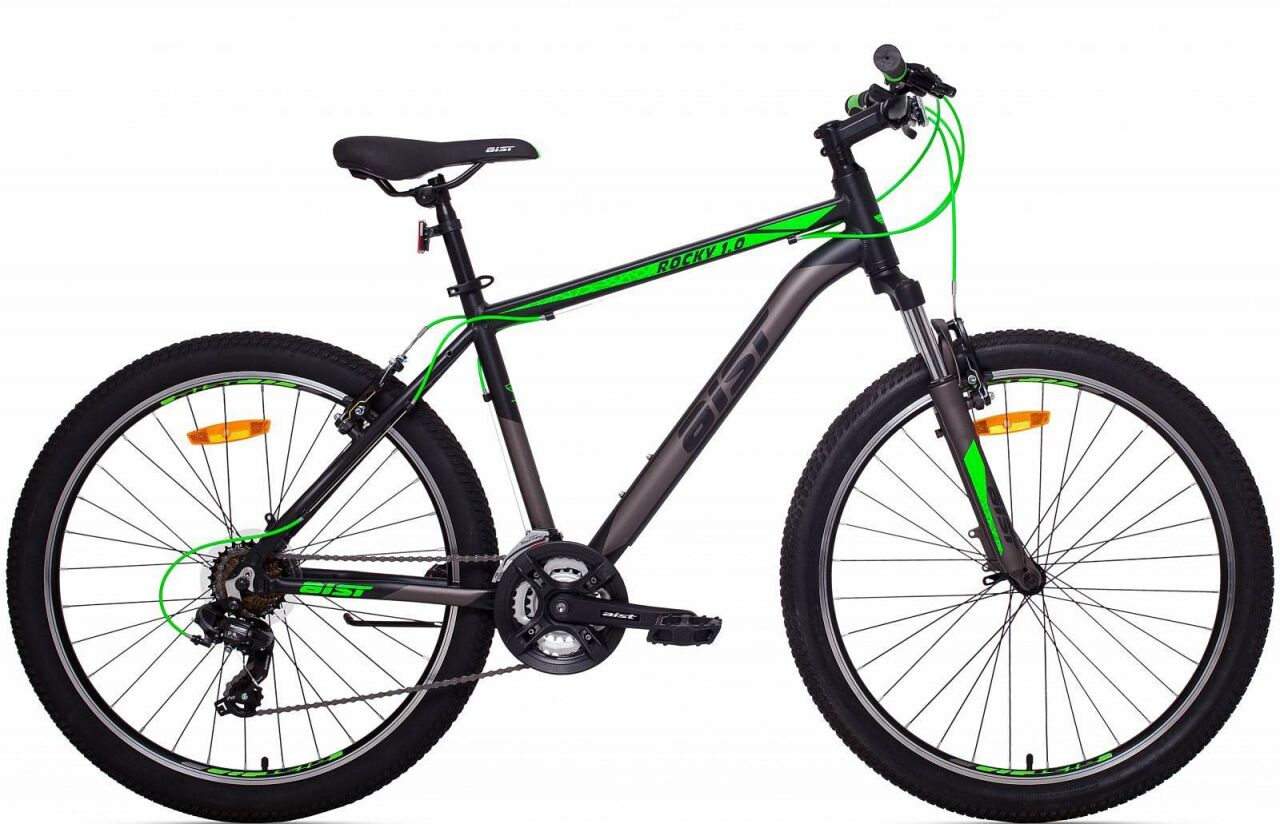 Велосипед Aist Rocky 1.0 26 (21, черный/зеленый, 2019)
