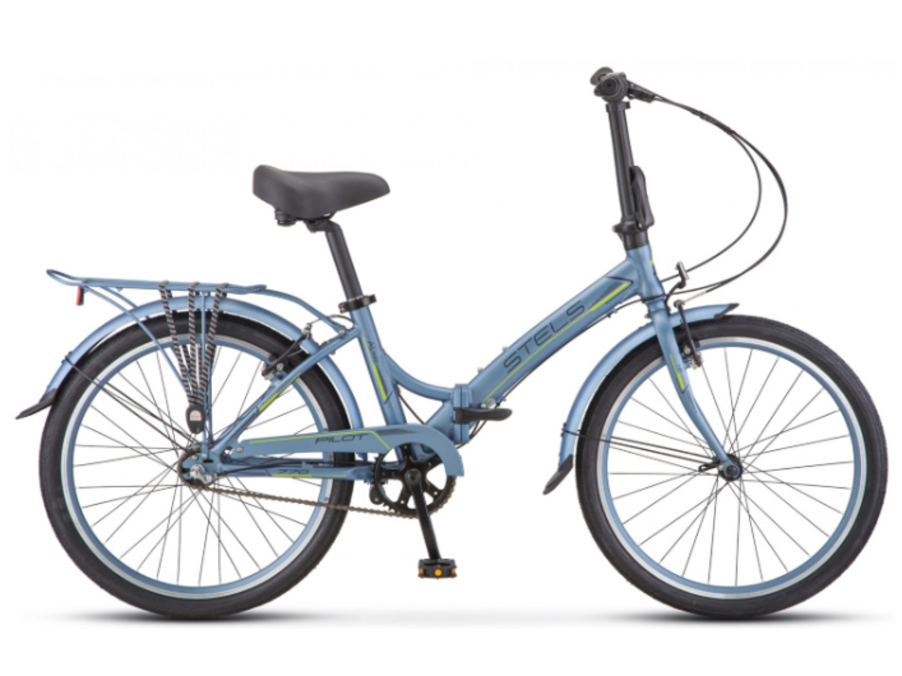Велосипед Stels Pilot 770 24 V010 (серый/зеленый, 2020)