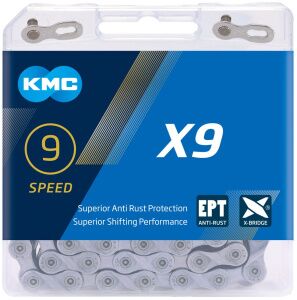 Цепь KMC 9 ск, 1/2X11/128X116L EPT, X9 Цепь KMC 9 ск, 1/2X11/128X116L EPT, X9