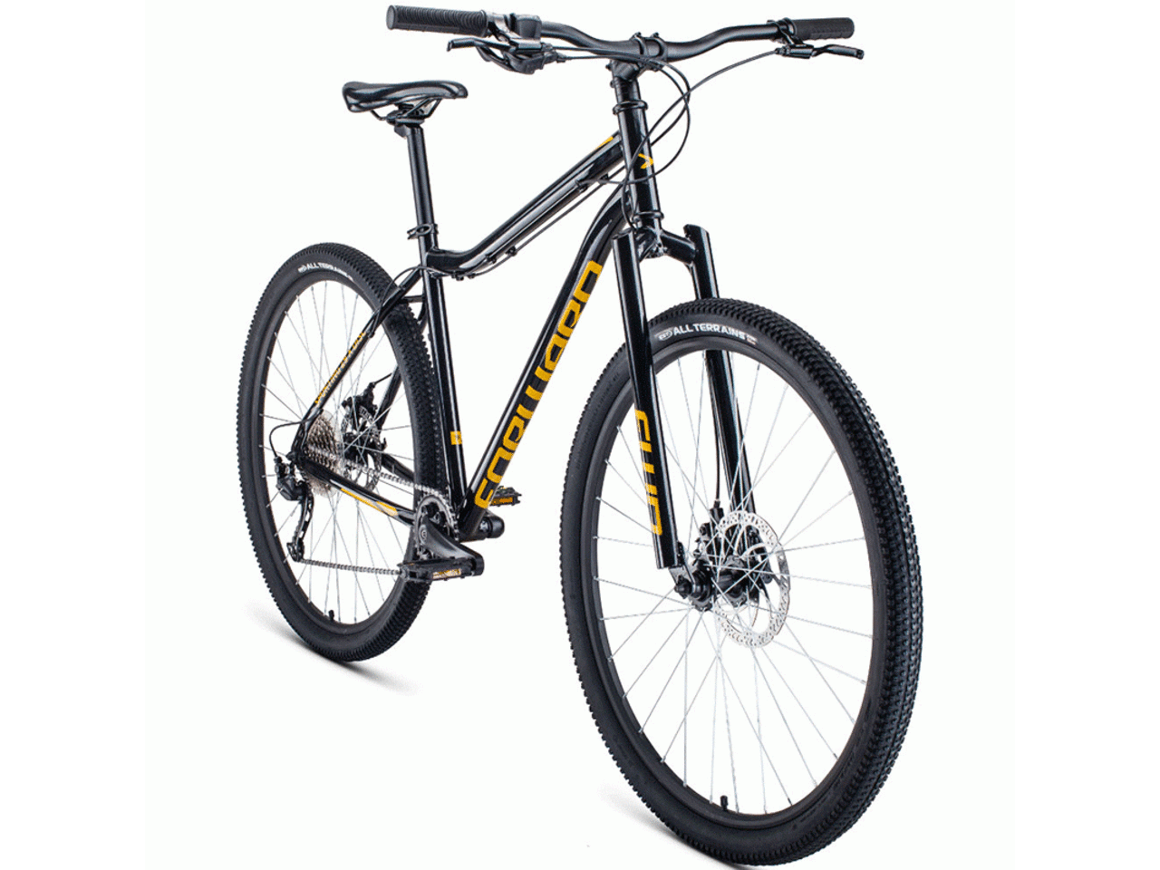 Велосипед Forward Sporting 29 X Disc (17, черный/золотой, 2020)