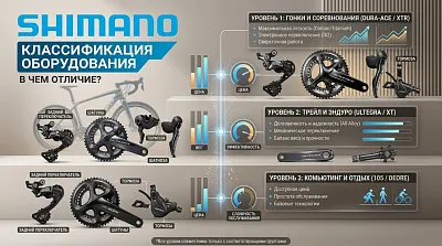 Классификация оборудования Shimano. В чем отличие?