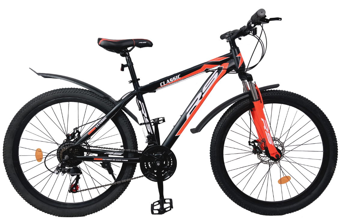 Велосипед RS Classic 26 2022 (черный/оранжевый)