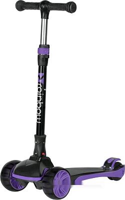 Трехколесный самокат Novatrack Rainbow 120 120BB.RAINBOW.BVT25 (черный/фиолетовый)