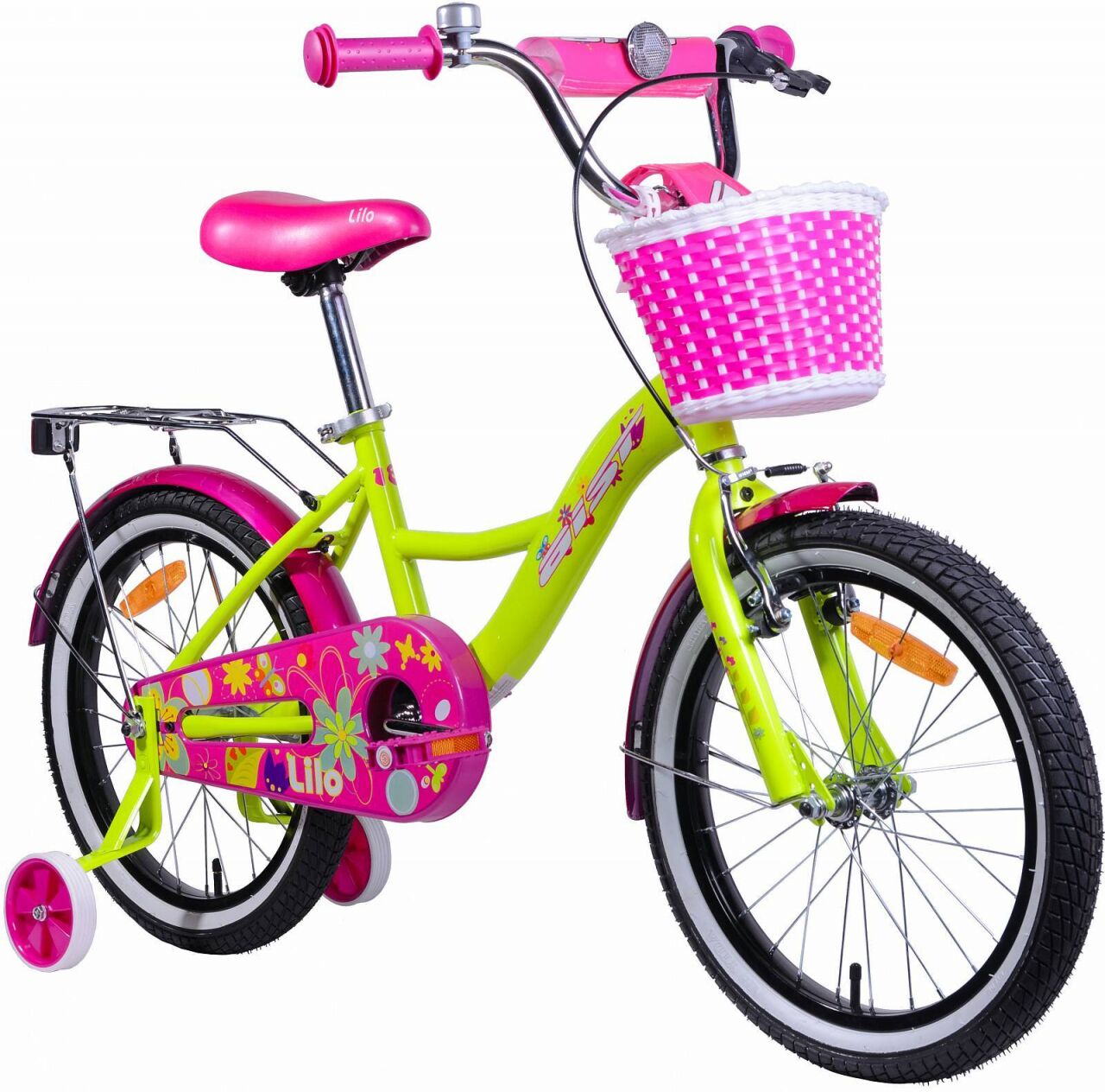Детский велосипед Aist Lilo 18 (лимонный/розовый, 2020)