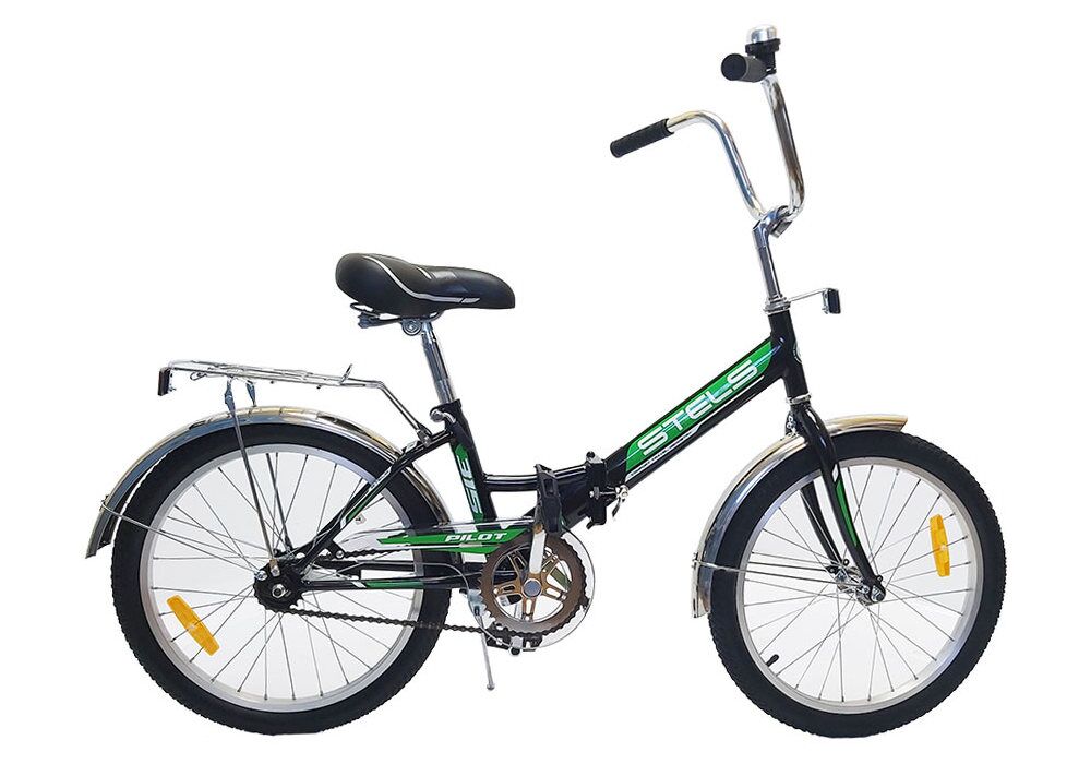 Велосипед Stels Pilot 315 Z010 (13, черный/зеленый, 2021)
