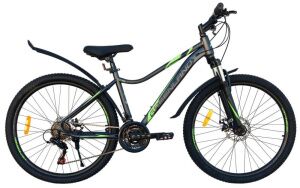 Велосипед GreenLand FORMULA 26 (14, серый/зеленый, 2024)