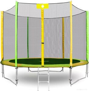 Батут Alpin ATGY-252 2.52 м с защитной сеткой и лестницей Батут Alpin ATGY-252 2.52 м с защитной сеткой и лестницей