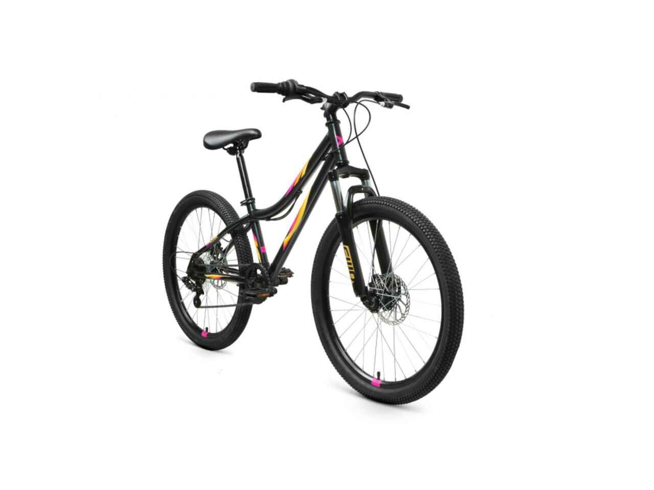 Велосипед Forward Iris 24 2.0 Disc (12, черный/розовый, 2022) RBK22FW24732