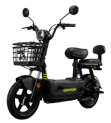 Электровелосипед Gekkon EC02 (черный/зеленый)