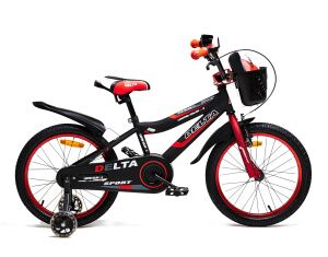 Детский велосипед DELTA Sport 18 (черный/красный)