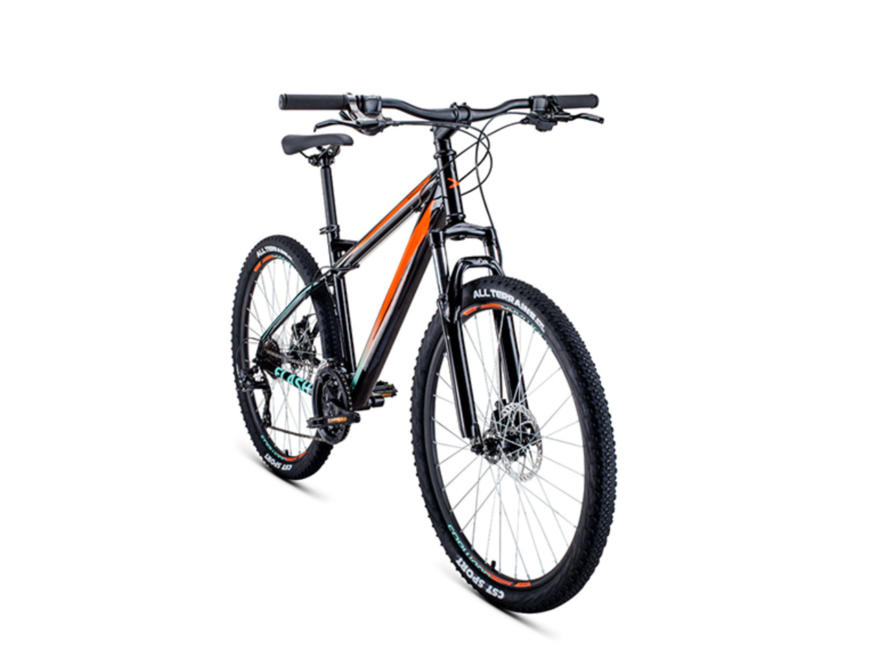 Велосипед Forward Flash 26 2.2 Disc (19, черный/оранжевый, 2021) RBKW1M16GS42