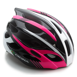 Спортивный шлем Cigna WT-016 чёрный/белый/розовый, M (54-57см)
