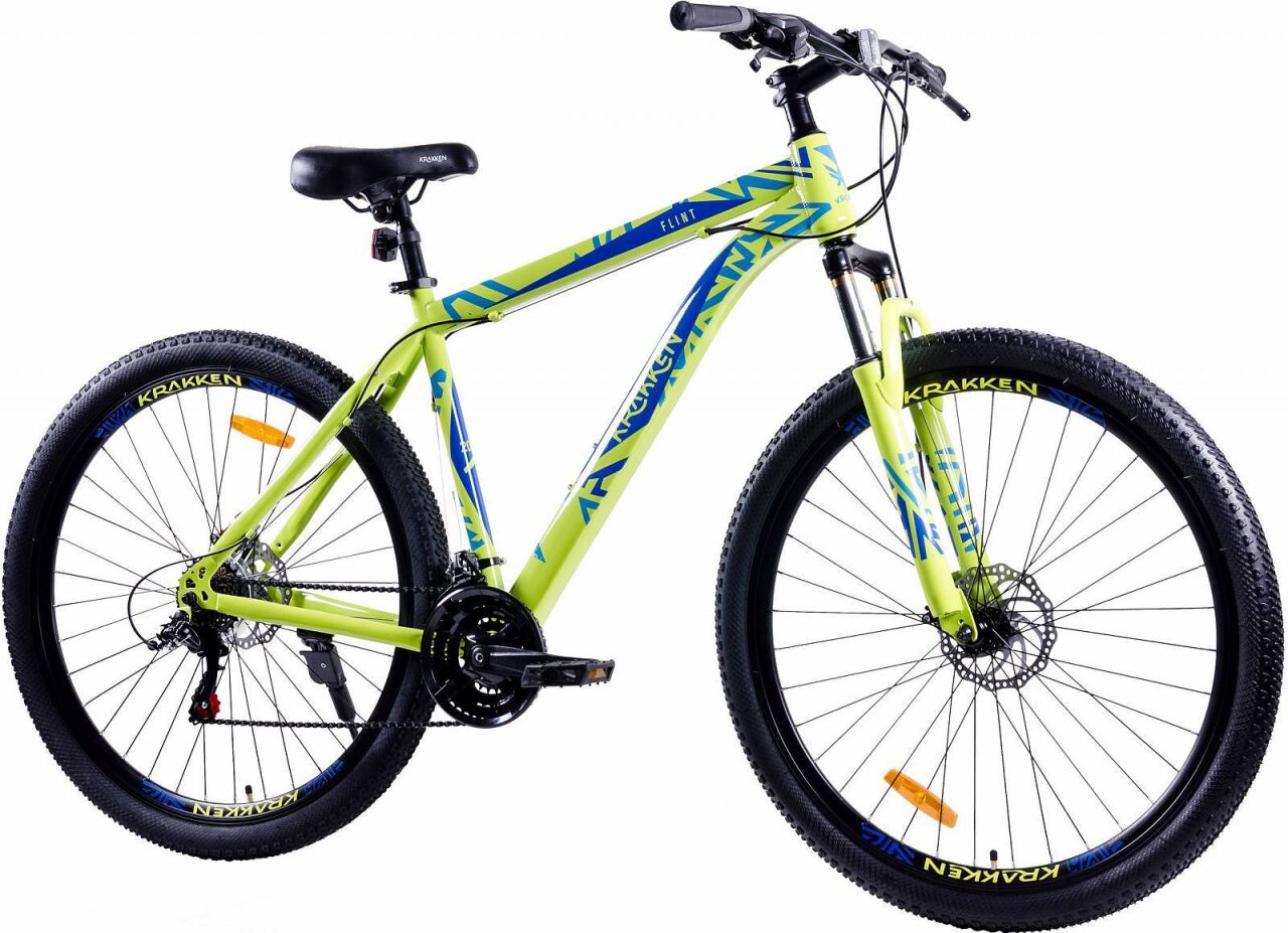 Велосипед Krakken Flint 29 р.18 (желтый/синий, 2022)