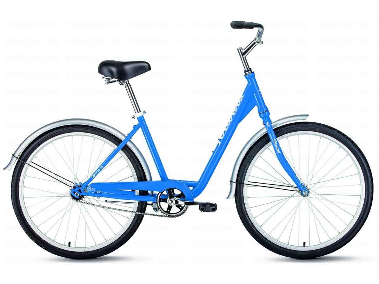 Велосипед Forward Grace 26 1.0 (17, синий/белый, 2021)
