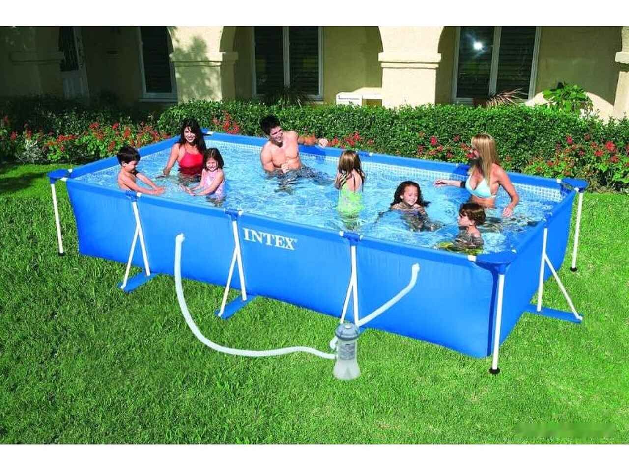 Каркасный бассейн INTEX Rectangular Frame Pool 28274 (450x220x84) Каркасный бассейн INTEX Rectangular Frame Pool 28274 (450x220x84)