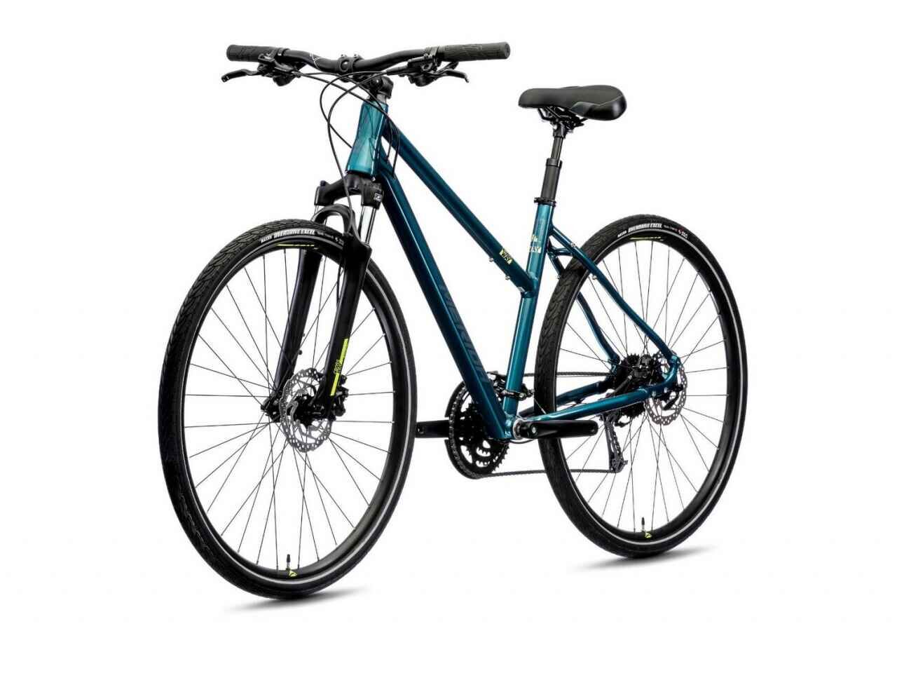 Велосипед Merida Crossway 100 Lady (M/51cm, TealBlue/SilverBlue/Lime, 2021)