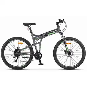 Велосипед Stels Launch 950 MD 26 (17.5, матовый серый/зеленый)