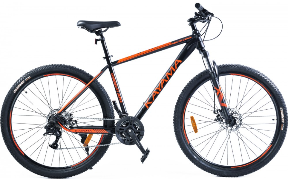 Велосипед KAYAMA Rio 29 2.0 disc р.19 2022 (черный/оранжевый)