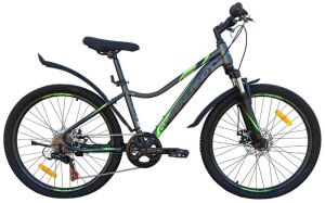Велосипед GreenLand FORMULA 26 7S SUS (16, черный/зеленый, 2025)