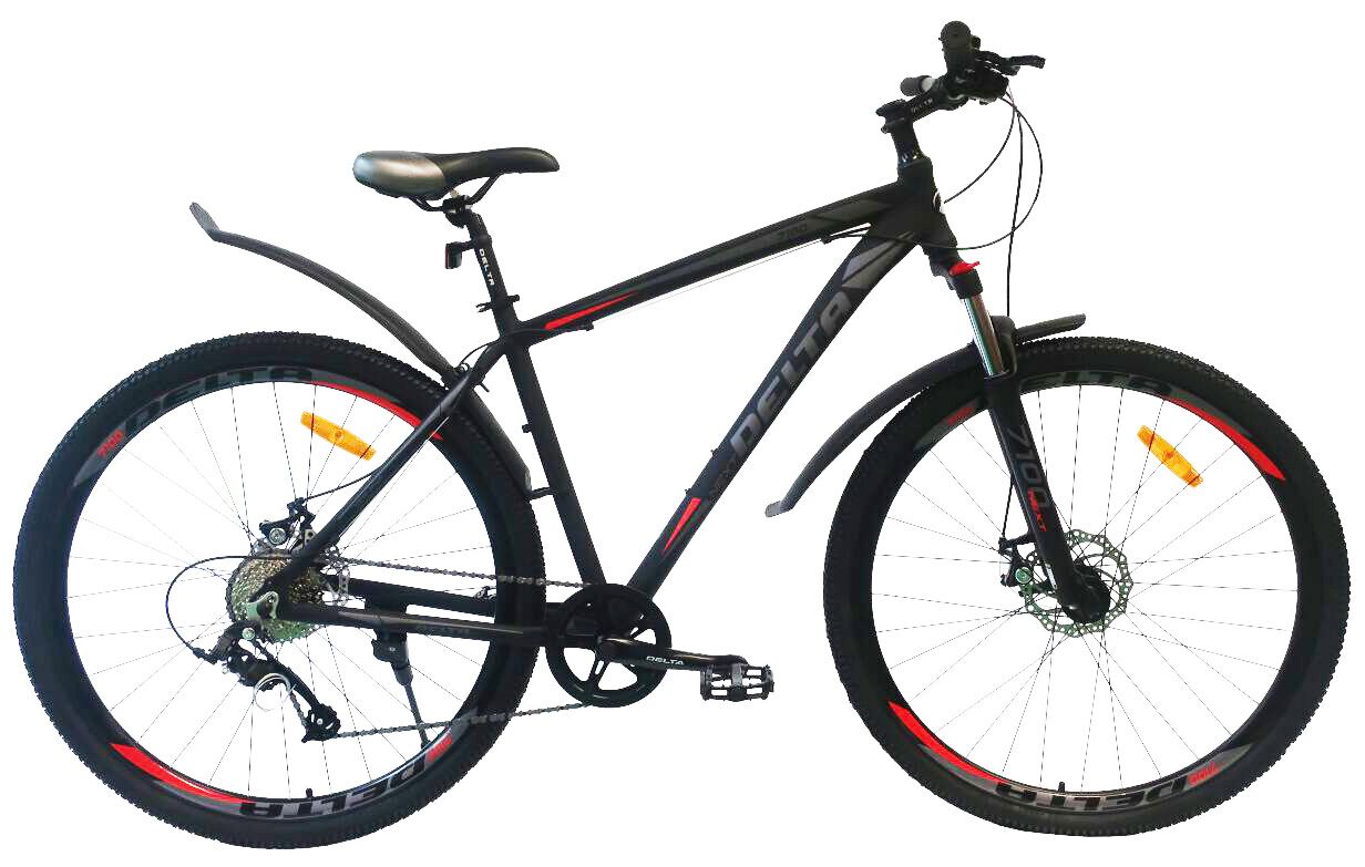 Велосипед DELTA Next 7100 29 (19, черный/красный, 2021)