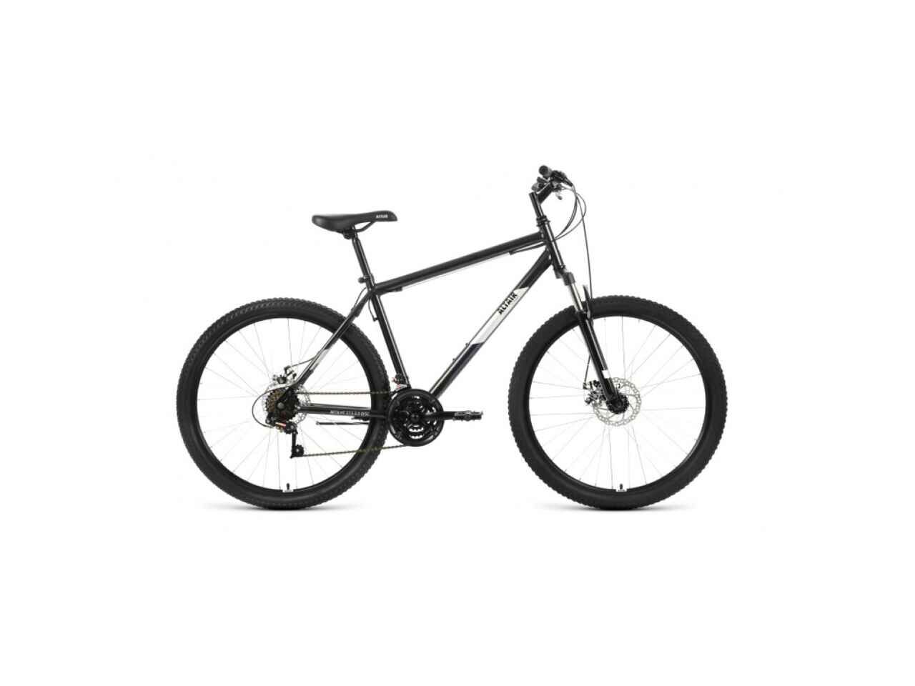 Велосипед ALTAIR MTB HT 27.5 2.0 disc (17, черный/серебристый, 2022)